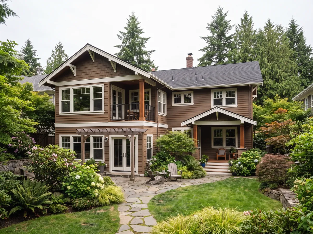 Completed two-storey rear addition matching the original house