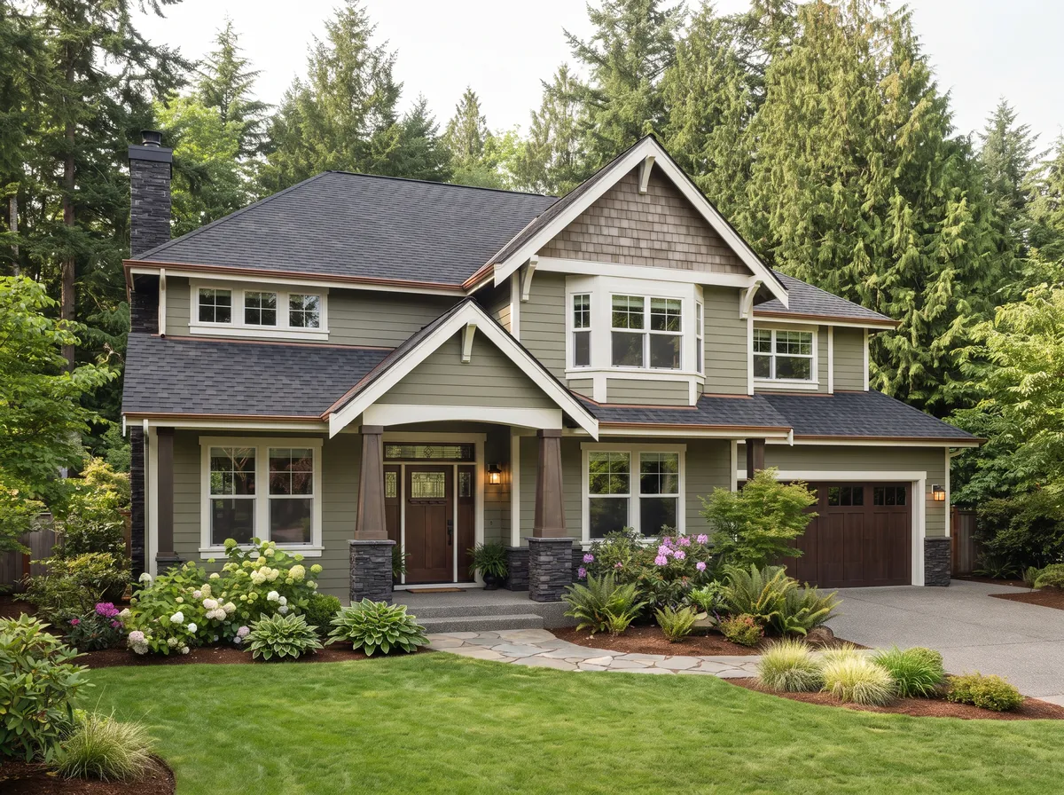After — the same home with a new architectural shingle roof